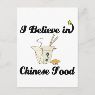 ik geloof in chinees eten briefkaart