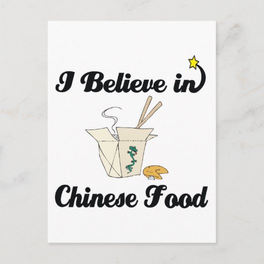 ik geloof in chinees eten briefkaart (Voorkant)