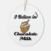 ik geloof in chocolademelk keramisch ornament (Links)