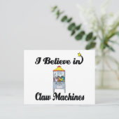 ik geloof in claw - machines briefkaart (Staand voorkant)