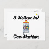 ik geloof in claw - machines briefkaart (Voorkant / Achterkant)