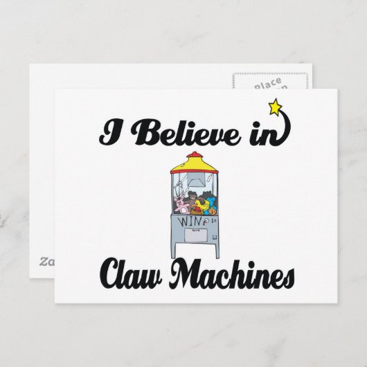 ik geloof in claw - machines briefkaart (Voorkant / Achterkant)