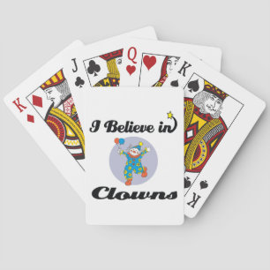 ik geloof in clowns pokerkaarten
