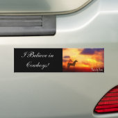 Ik geloof in Cowboys! Bumpersticker (Op auto)