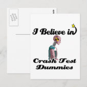 ik geloof in crash test dummies briefkaart (Voorkant / Achterkant)