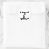 ik geloof in crash test dummies vierkante sticker (Tas)