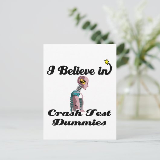ik geloof in crashtestdummies briefkaart (Staand voorkant)