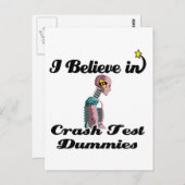 ik geloof in crashtestdummies briefkaart (Voorkant / Achterkant)