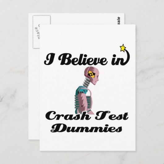 ik geloof in crashtestdummies briefkaart (Voorkant / Achterkant)