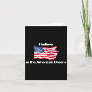 Ik geloof in de Amerikaanse Droom Usa Vlag Patriot Kaart