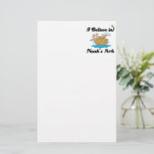ik geloof in de ark van Noach Briefpapier (Staand voorkant)