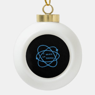 Ik geloof in de biologie van de biologie van de we keramische bal ornament