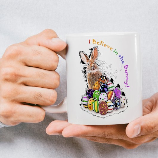 Ik geloof in de Bunny. Pasen Bunny Eggs Koffiemok