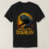 Ik geloof in de Dogman Michigan Cryptid LBL Crypt T-shirt (Design voorkant)