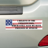 IK GELOOF IN DE GRONDWET - VRIJHEID VAN MENING BUMPERSTICKER (Op auto)