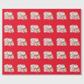 Ik geloof in de kerstman cadeaupapier (Vlak)