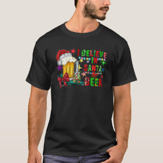 Ik geloof in de kerstman en bier kerstcadeaus voor t-shirt