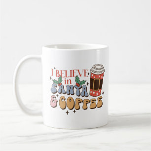 Ik geloof in de kerstman en de koffie kerstlatte koffiemok