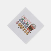 Ik geloof in de kerstman en de koffie | kerstlatte servet (Hoek)