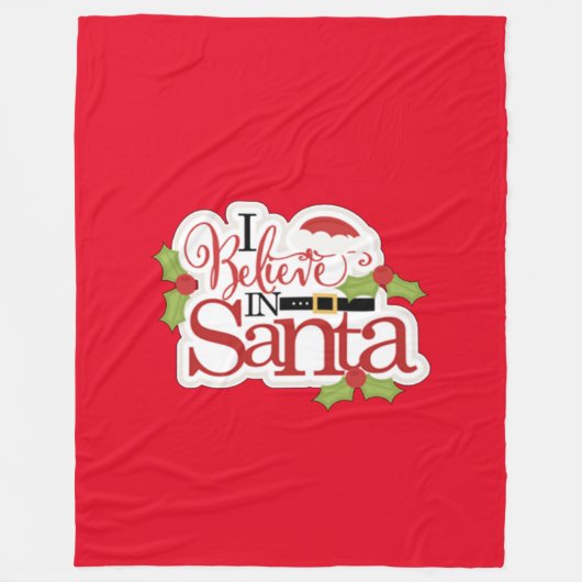 Ik geloof in de kerstman fleece deken (Voorkant)