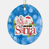 Ik geloof in de kerstman keramisch ornament (Links)