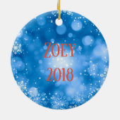 Ik geloof in de kerstman keramisch ornament (Achterkant)