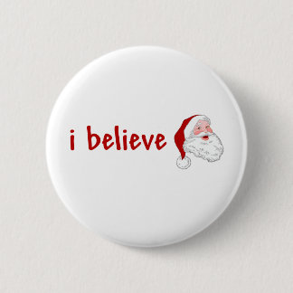 Ik geloof in de kerstman ronde button 5,7 cm