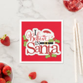 Ik geloof in de kerstman servet (Insitu)