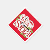 Ik geloof in de kerstman servet (Hoek)