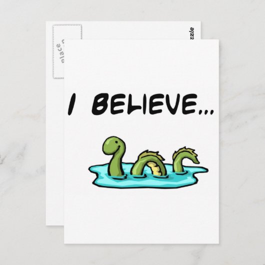 Ik geloof in de Loch Ness Monster Briefkaart (Voorkant / Achterkant)