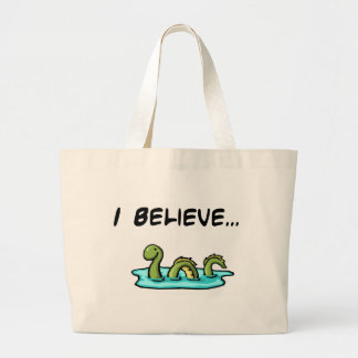 Ik geloof in de Loch Ness Monster Grote Tote Bag