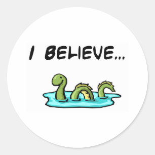 Ik geloof in de Loch Ness Monster Ronde Sticker