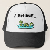 Ik geloof in de Loch Ness Monster Trucker Pet (Voorkant)