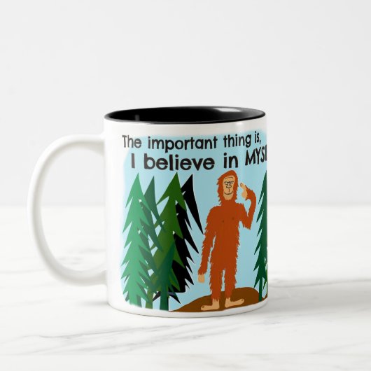 Ik geloof in de mok van MYSELF koffie (Links)