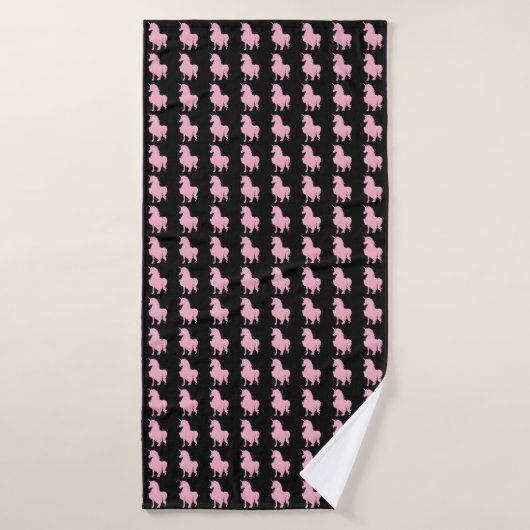 Ik geloof in de onzichtbare roze eenhoorn. badhanddoek (Badhanddoek)