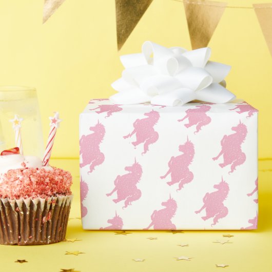 Ik geloof in de onzichtbare roze eenhoorn. cadeaupapier (Verjaardagsfeest)