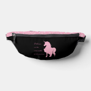 Ik geloof in de onzichtbare roze eenhoorn. heuptasje