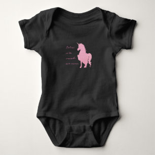 Ik geloof in de onzichtbare roze eenhoorn. romper