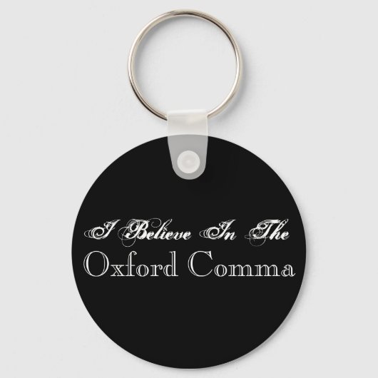 Ik Geloof In De Oxford Komma Sleutelhanger (Voorkant)