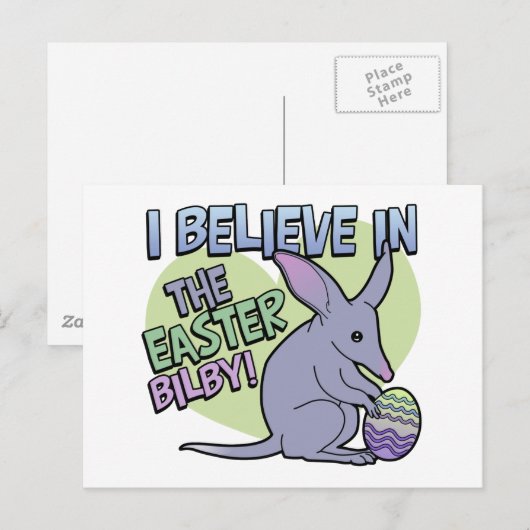 Ik geloof in de Pasen Bilby Feestdagenkaart (Voorkant / Achterkant)