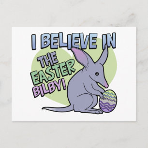 Ik geloof in de Pasen Bilby Feestdagenkaart