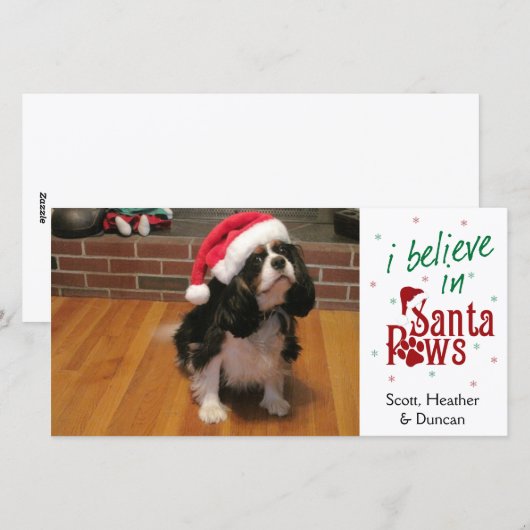 Ik geloof in de Poten van de Kerstman Feestdagenkaart (Voorkant / Achterkant)