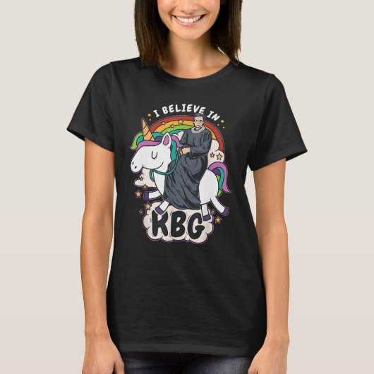 Ik geloof in de rbg unicorn feminist t-shirt (Voorkant)