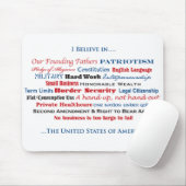 Ik geloof in de Verenigde Staten Muismat (Met muis)