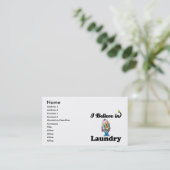 ik geloof in de was visitekaartje (Staand voorkant)