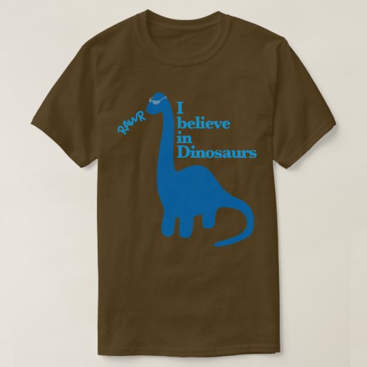 Ik geloof in Dinosauriërs T-shirt (Design voorkant)