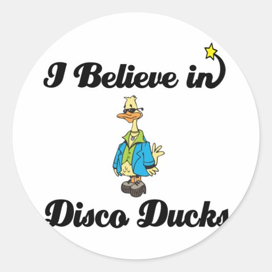 ik geloof in discoeenden ronde sticker (Voorkant)