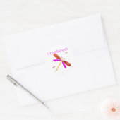 Ik geloof in Dragonflies Ronde Sticker (Envelop)
