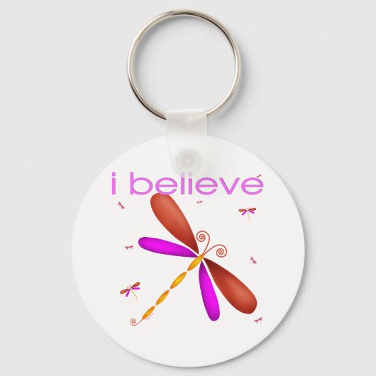 Ik geloof in Dragonflies Sleutelhanger (Voorkant)