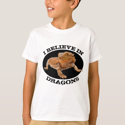 "Ik geloof in Dragons" met de hoofddraak T-shirt (Voorkant)